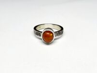 Pierścień Opal Meksyk Fire Ognisty r.13 Srebro 925 - 2