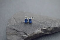 Kolczyki Cyanit  Kyanit Naturalny Sztyft Kianit Srebro 925 - 8