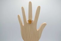 Srebrny pierścionek z naturalnym bursztynem bałtyckim srebro 925 r.23 - 7