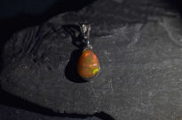 Malutki Wisiorek Ciemny Opal Etiopia Srebro 925 - 3