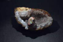 Pierścionek srebro 925 z opalem kantera – Meksyk, unikat, ręcznie wykonany - 14