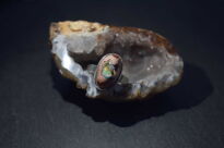 Pierścionek srebro 925 z opalem kantera – Meksyk, unikat, ręcznie wykonany - 2