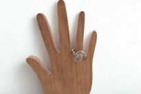 Pierścionek srebro 925 z opalem kantera – Meksyk, unikat, ręcznie wykonany - 3