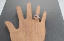 Pierścionek srebro 925 z opalem kantera – Meksyk, unikat, ręcznie wykonany - 4