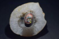 Pierścionek srebro 925 z opalem kantera – Meksyk, unikat, ręcznie wykonany - 9