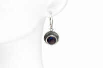 Kolczyki z opalem boulder Australia srebro fakturowane 925 rękodzieło - 5