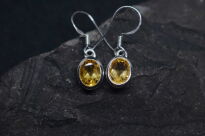 Kolczyki Wiszące Cytryn Srebro 925 - 4