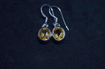 Kolczyki Wiszące Cytryn Srebro 925 - 7