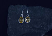 Kolczyki Wiszące Cytryn Srebro 925 - 8