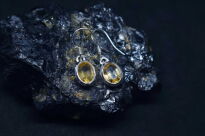 Kolczyki Wiszące Cytryn Srebro 925 - 5