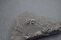 Kolczyki z kamieniem księżycowym srebro 925 minimalistyczne sztyfty - 12