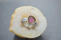 Pierścionek Turmalin Arbuzowy r.12 Srebro 925 - 9