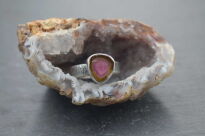 Pierścionek Turmalin Arbuzowy r.12 Srebro 925 - 12