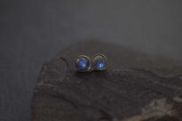 Kolczyki Kamień Księżycowy Sztyft Srebro 925 - 13