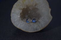 Kolczyki Kamień Księżycowy Sztyft Srebro 925 - 5