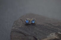 Kolczyki Kamień Księżycowy Sztyft Srebro 925 - 6