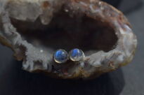 Kolczyki Kamień Księżycowy Sztyft Srebro 925 - 8