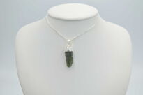 Wisiorek srebrny z mołdawitem naturalny kryształ srebro 925 - 10