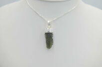 Wisiorek srebrny z mołdawitem naturalny kryształ srebro 925 - 2