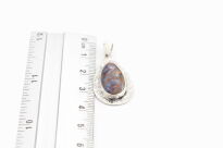 Srebrny wisior z australijskim opalem boulder światło zamknięte w kamieniu srebro 925 - 13