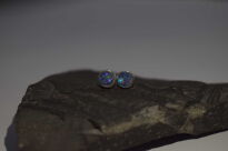 Kolczyki sztyft opal australijski dublet srebro 925 - 8