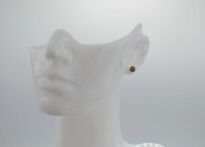 Małe kolczyki z naturalnym granatem (5 mm) Sztyft Srebro 925 - 3