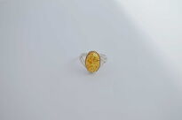 Srebrny pierścionek z bursztynem bałtyckim srebro 925 r.20 - 17