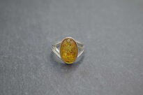 Srebrny pierścionek z bursztynem bałtyckim srebro 925 r.20 - 16