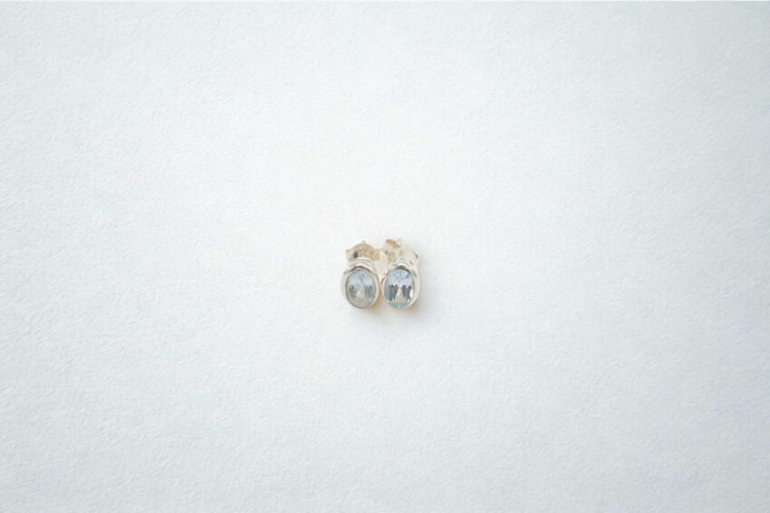 Małe Topaz Niebieski Sztyft Srebro 925