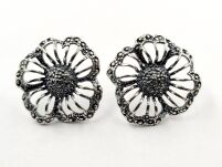 Kolczyki Kwiaty Srebro 925 - 6