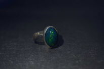 Pierścień Opal Ciemny Wędzony z Etiopii r.11 Srebro 925 - 9