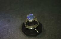 Pierścionek Ciemny Opal Australijski Srebro 925 r.16 Rękodzieło - 10