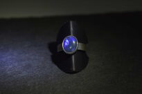 Pierścionek Ciemny Opal Australijski Srebro 925 r.16 Rękodzieło - 20