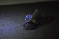 Pierścionek Ciemny Opal Australijski Srebro 925 r.16 Rękodzieło - 19