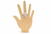 Duży pierścionek z kamieniem księżycowym srebro 925 owal naturalne inkluzje - 10