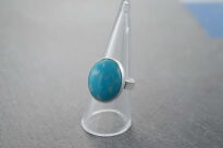 Pierścionek z Turkusem r.16 Srebro 925 Rękodzieło - 3