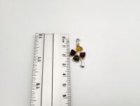 Zawieszka Wisiorek Czterolistna Koniczynka Bursztyn Bałtycki Srebro 925 - 5