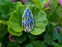 Zawieszka Irysy Srebro 925 Wisiorek Kwiaty - 2