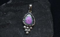 Wisiorek Zawieszka Turmalin Arbuzowy, Srebro 925 - 5