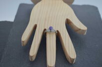 Srebrny pierścionek z czaroitem naturalny kamień ręcznie wykonany vintage r.17 - 6