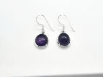 Kolczyki Wiszące Ametyst Srebro 925 - 2