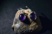 Kolczyki Wiszące Ametyst Srebro 925 - 3