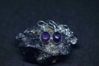 Kolczyki Wiszące Ametyst Srebro 925 - 7