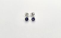 Małe Kolczyki Tanzanit Sztyft Srebro 925 Naturalne Tanzanity Sztyft - 8