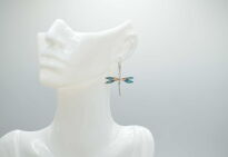 Kolczyki Ważki Barwione Ręcznie Robione Srebro 925 - 10