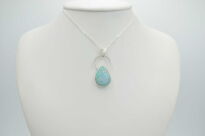 Srebrny wisiorek z opalem etiopskim – łezka z filigranem Srebro 925 Rękodzieło - 8