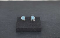 Kolczyki Larimar Owalny Sztyft Srebro 925 - 4