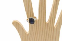 Srebrny pierścionek 925 z labradorytem owalnym handmade - 8