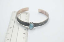 Bransoleta Larimar Srebro 925 Rękodzieło - 11