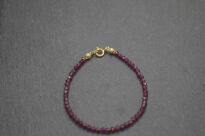 Bransoletka z granatu srebro złocone minimalistyczna granat almandyn 3 mm - 12